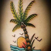 Tattoos - Island Palm Tree - 134782